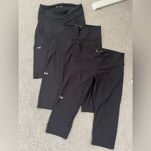 Under Armour Compression Capri Leggings Black 3-Pack XL